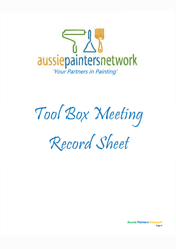 tool box meeting sign in sheets
